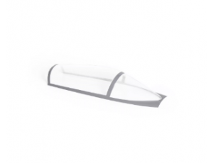 Freewing JAS-39 Gripen Grey 80mm EDF Jet Plastic Canopy Part